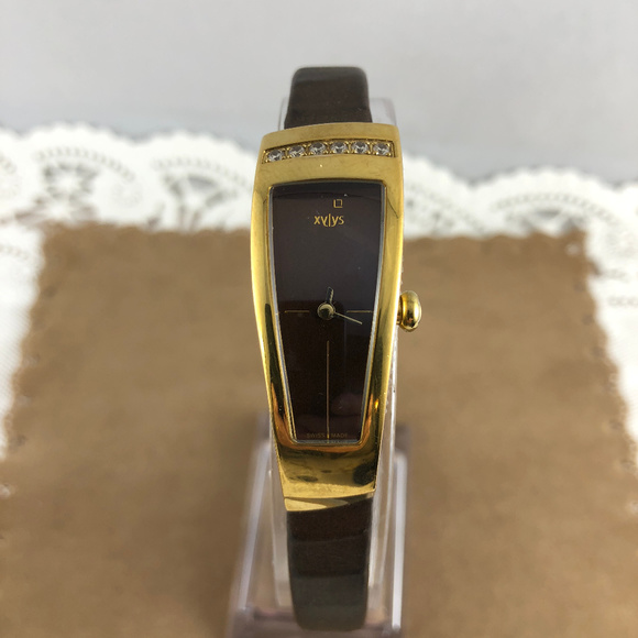 XY/YS Quartz Swiss Made Watch Brown Leather Strap